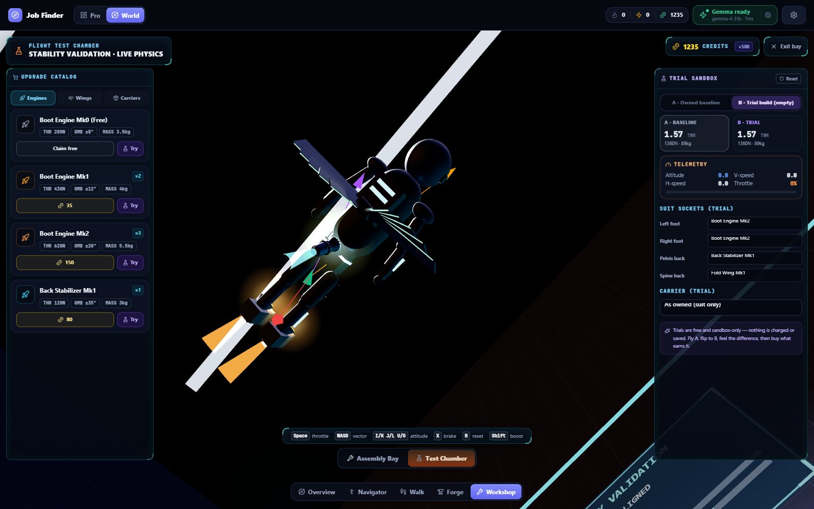 Real Baby Agent flight-test chamber capture
